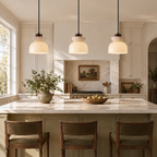 Travertine Glass Pendant Light