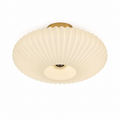 Ribbed Glass Flush Mount Ceiling Light