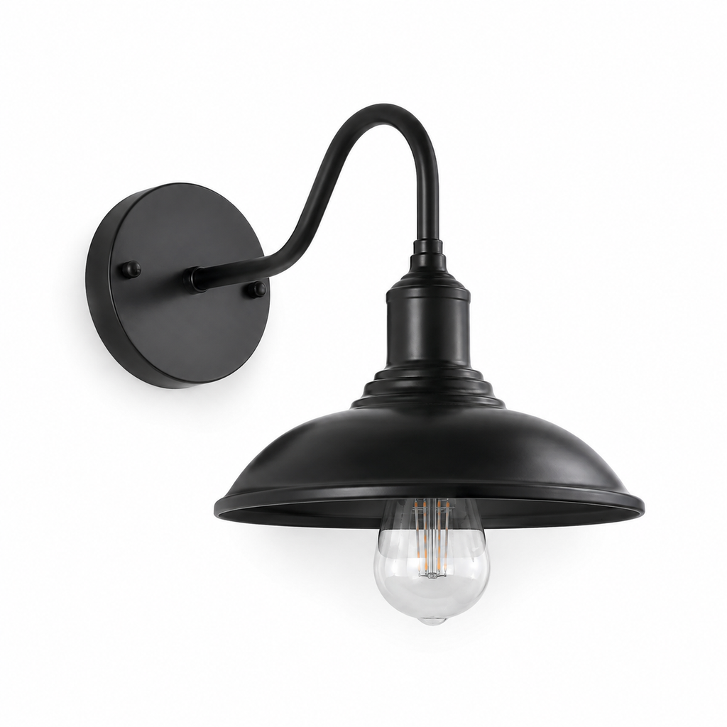 Industrial Gooseneck Outdoor Wall Sconce