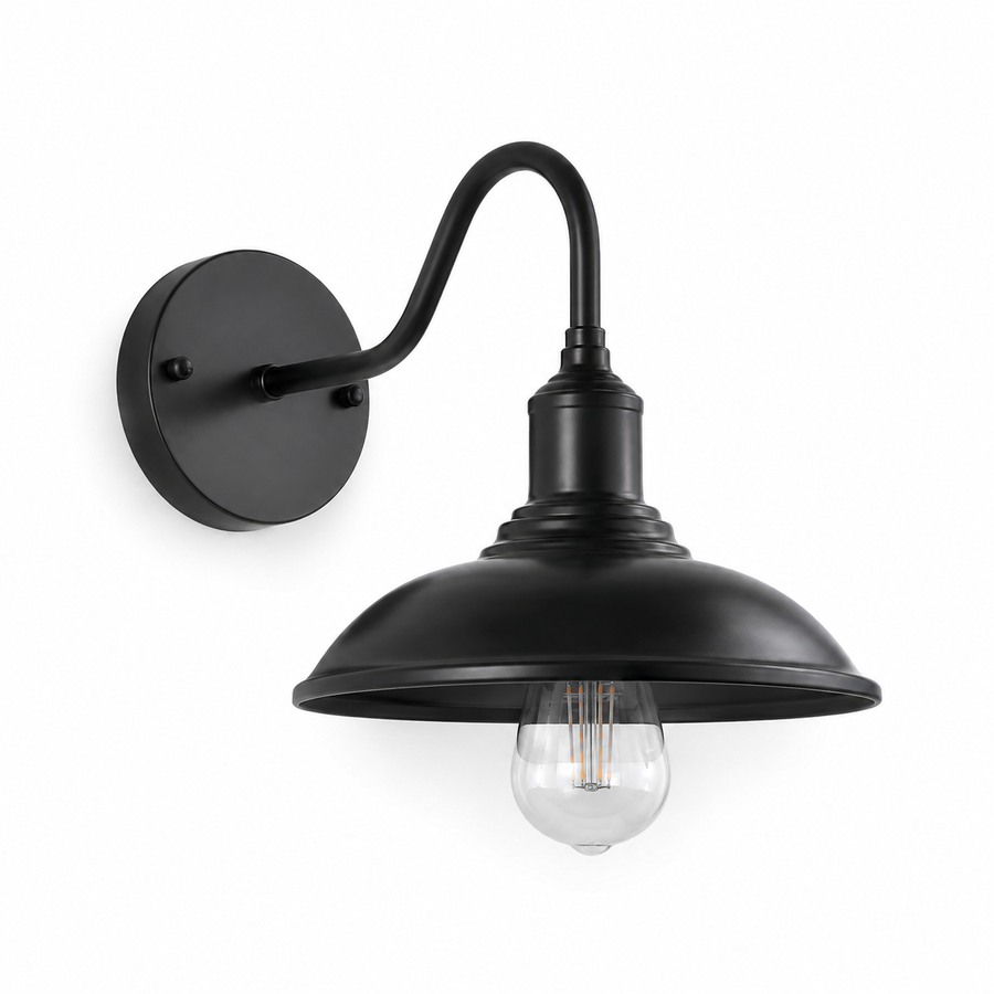 Industrial Gooseneck Outdoor Wall Sconce