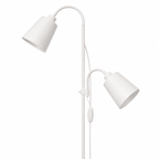 White Double Head Reading Floor Lamp