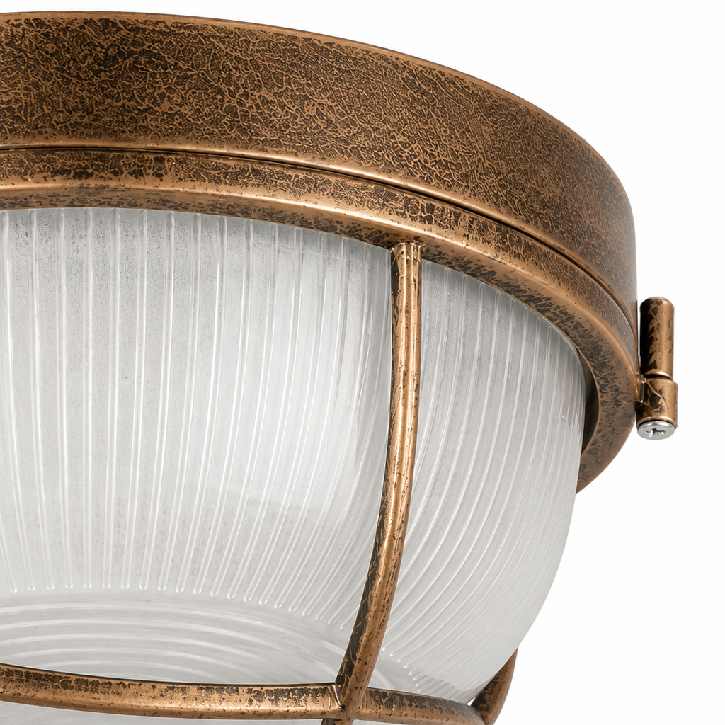Vintage Cage Bulkhead Outdoor Light