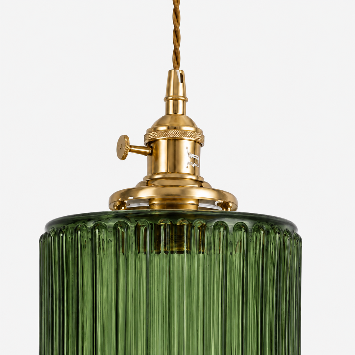 Ribbed Glass 3 Light Kitchen Island Pendant Light