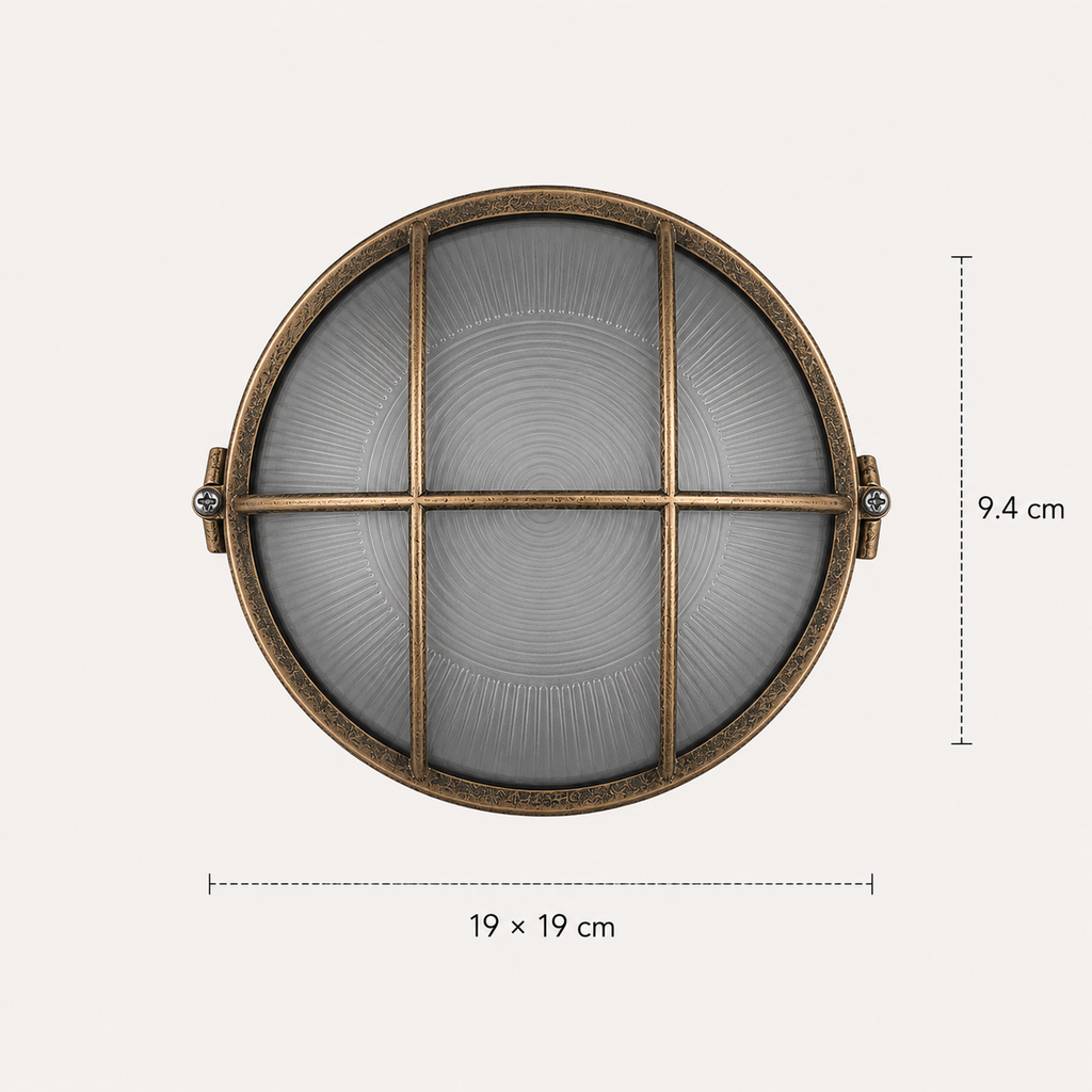 Vintage Cage Bulkhead Outdoor Light