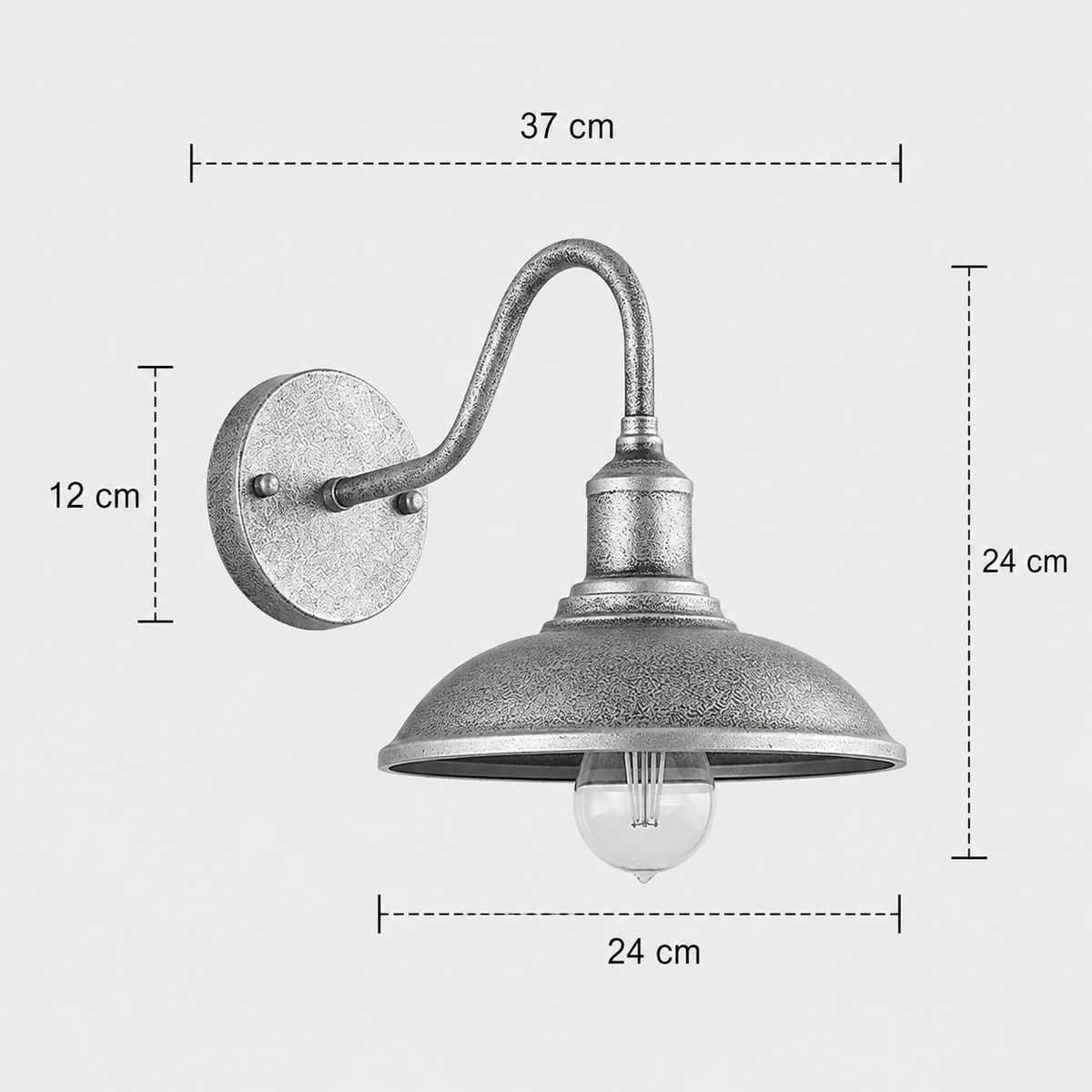 Industrial Gooseneck Outdoor Wall Sconce