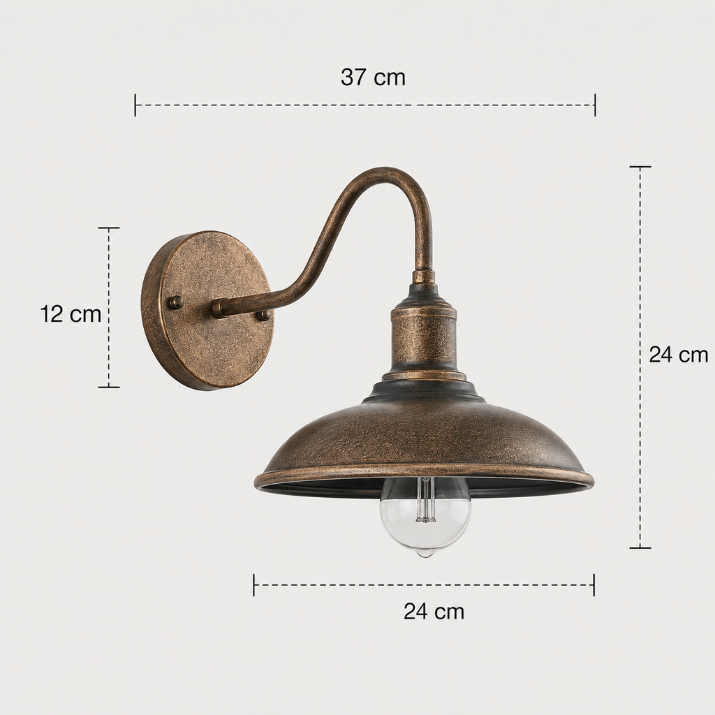 Industrial Gooseneck Outdoor Wall Sconce