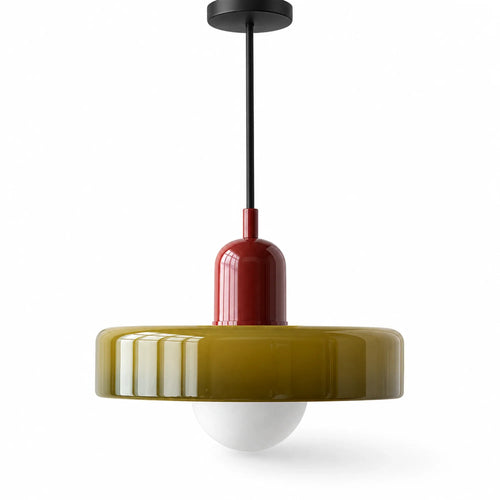 Bauhaus Colored Glass Pendant Light