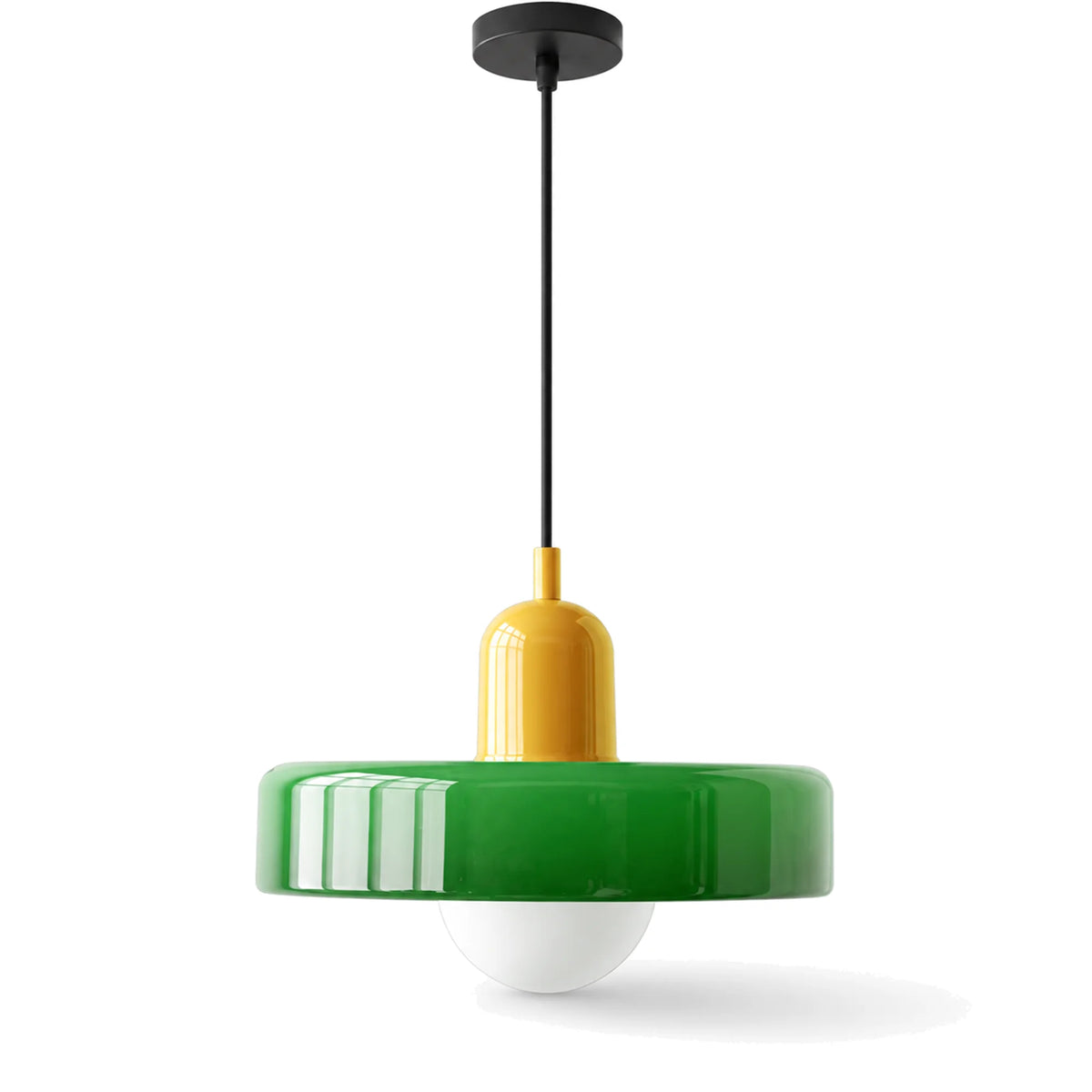 Bauhaus Colored Glass Pendant Light