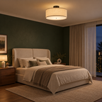 Modern White Wabi Sabi Japanese Chandelier Natural Light