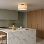 Modern White Wabi Sabi Japanese Chandelier Natural Light