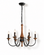 Wooden Candle Chandelier