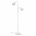 White Double Head Reading Floor Lamp