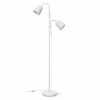 White Double Head Reading Floor Lamp