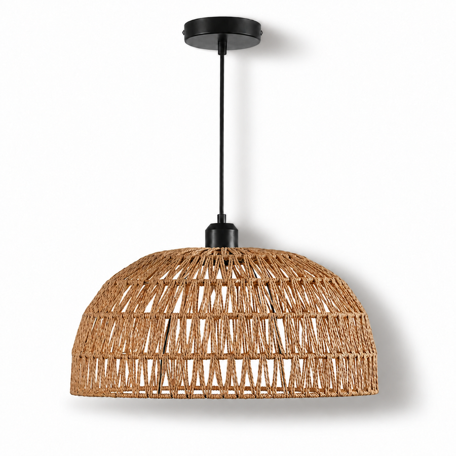 Woven Rope Dome Pendant Light