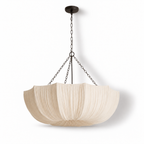 Pleated Fabric Petal Chandelier