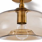 Amber Glass Flush Mount Ceiling Light