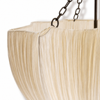 Pleated Fabric Petal Chandelier