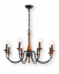Wooden Candle Chandelier