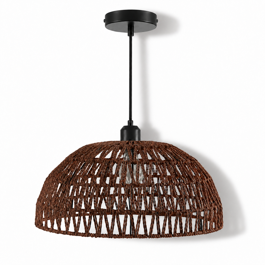 Woven Rope Dome Pendant Light
