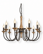 Wooden Candle Chandelier