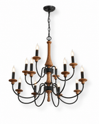 Wooden Candle Chandelier