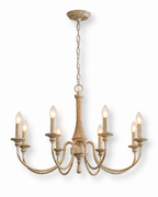 Wooden Candle Chandelier