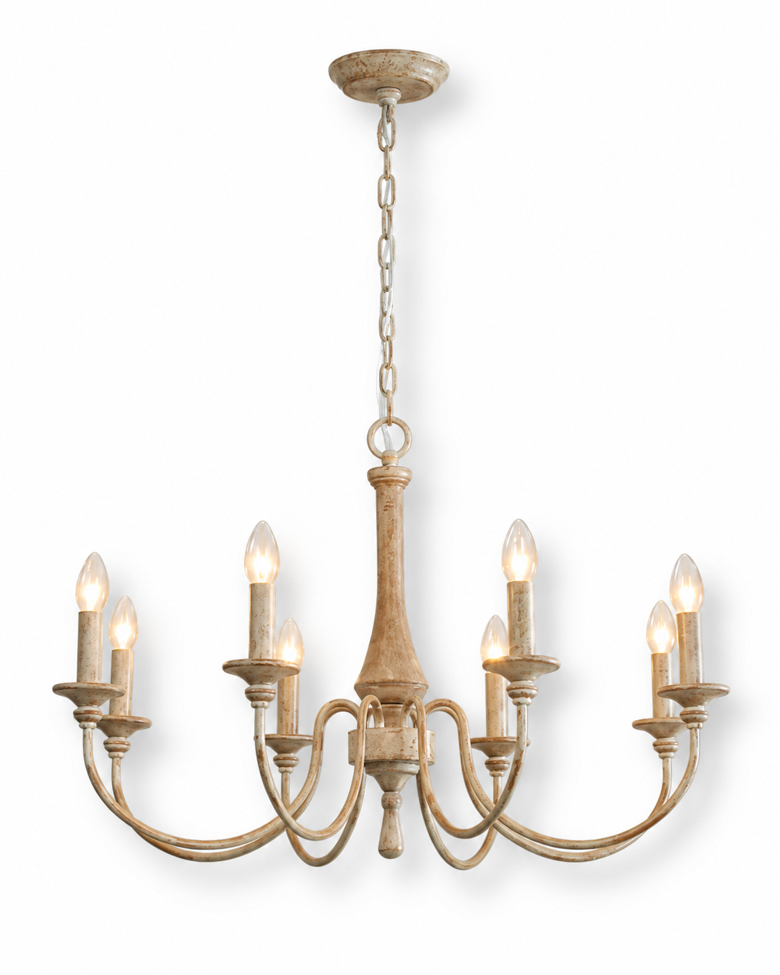 Wooden Candle Chandelier