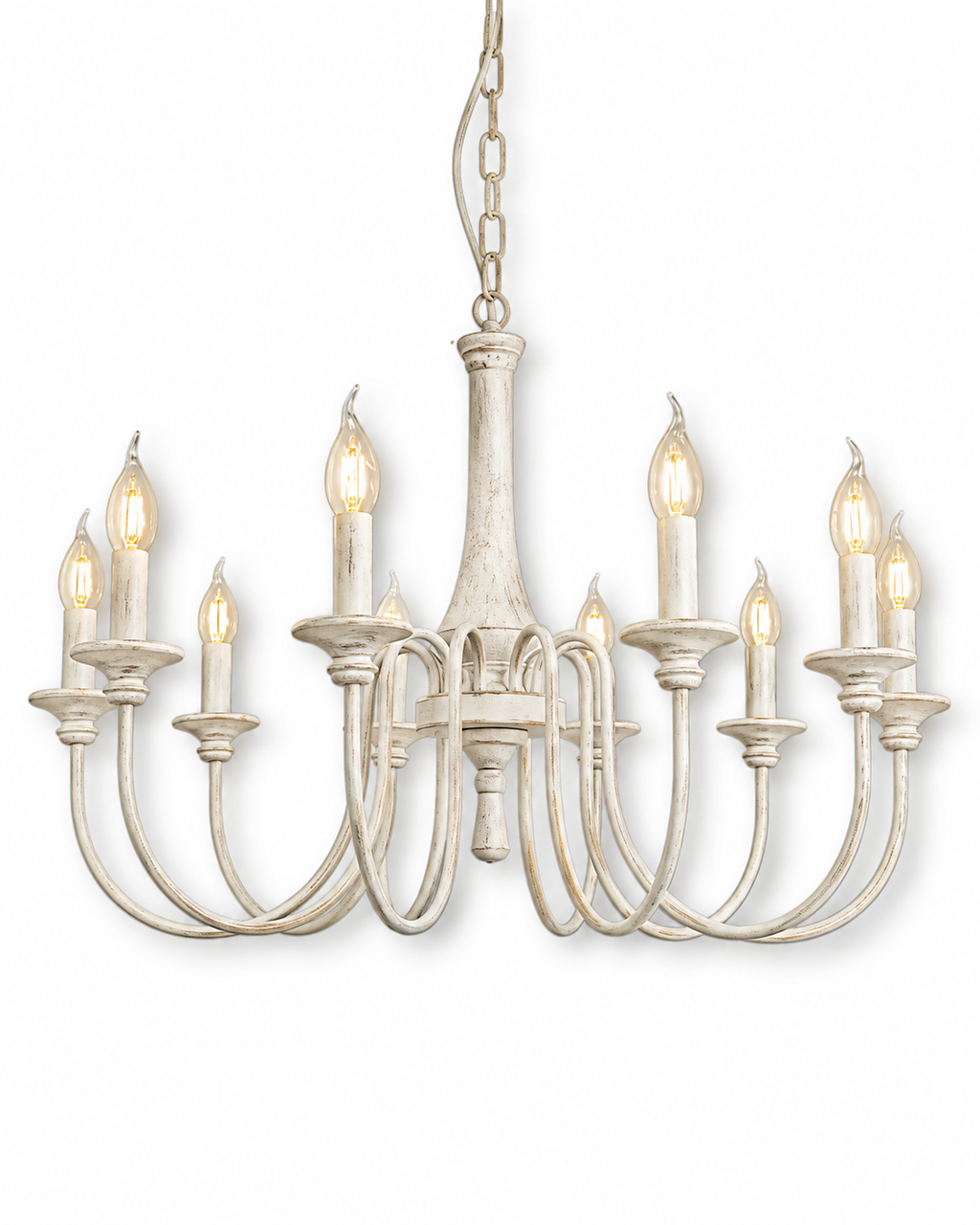 Wooden Candle Chandelier