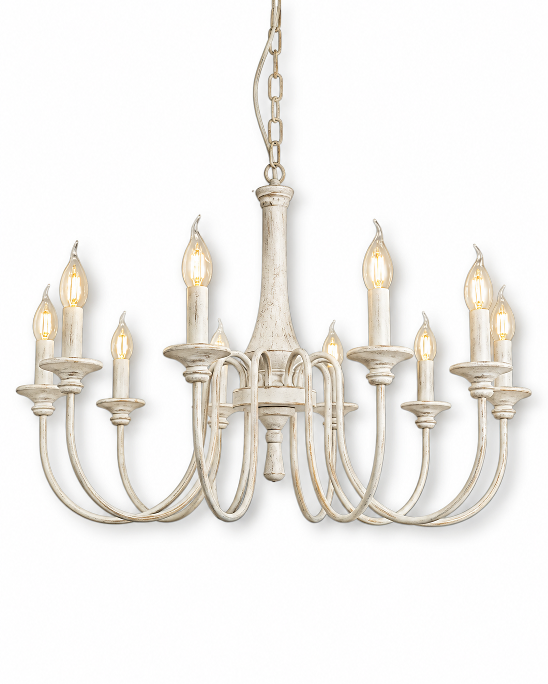 Wooden Candle Chandelier