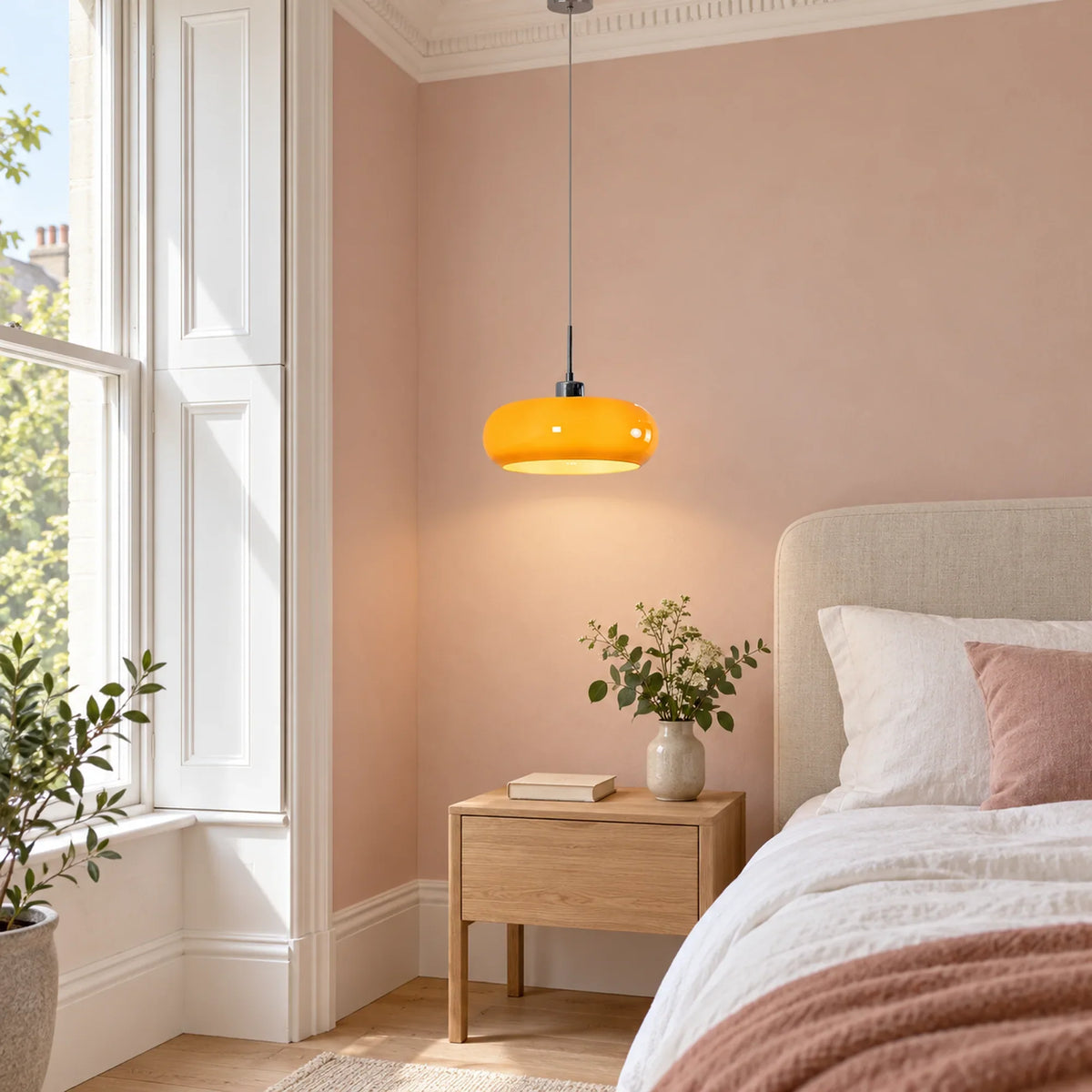 Bauhaus Opal Glass Pendant Light