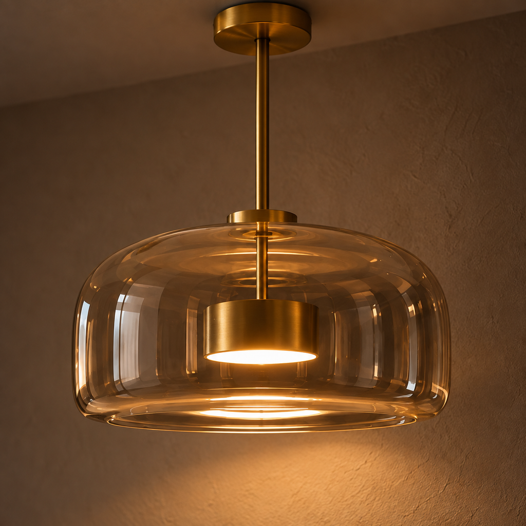 Smoked Glass Pendant Light
