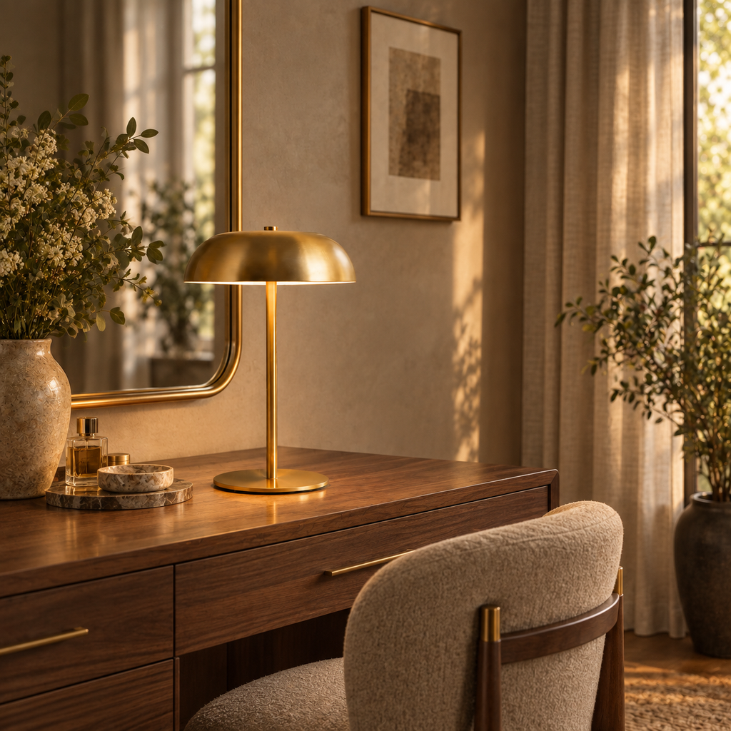 Cordless Mushroom Dome Table Lamp
