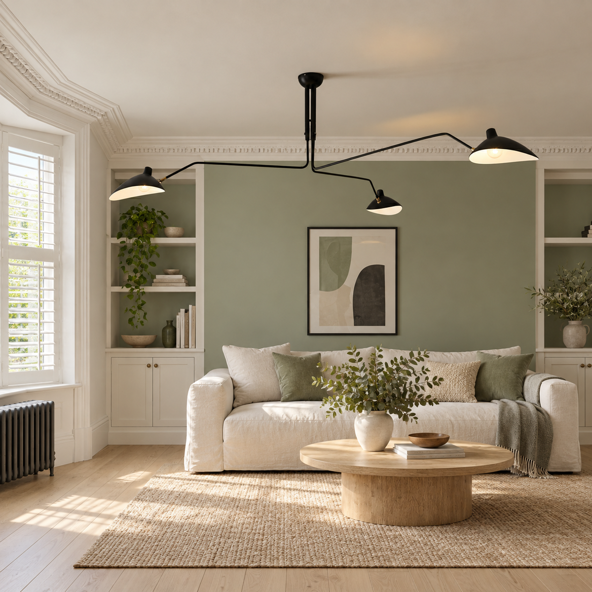 Three Arm Ceiling Light