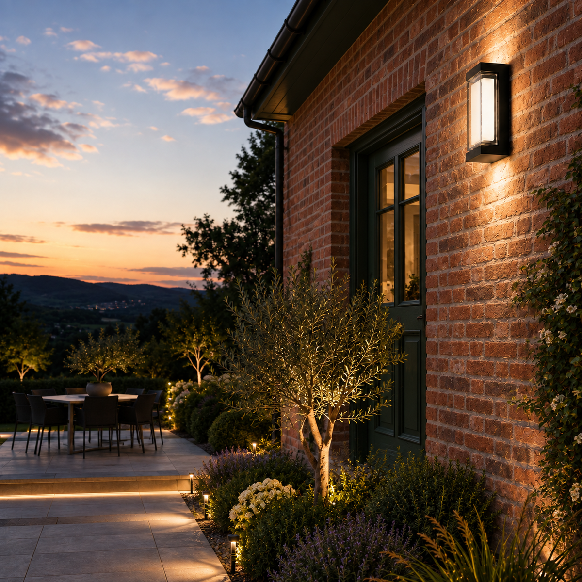 Black Up Down Outdoor Wall Sconce