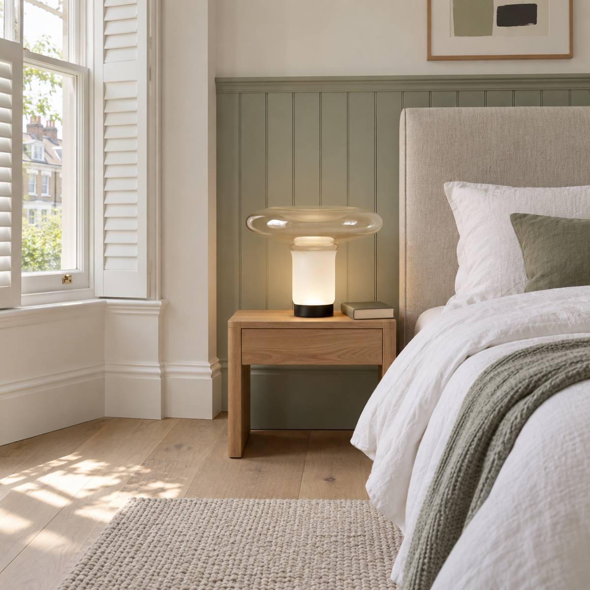 Modern Glass Mushroom Table Lamp