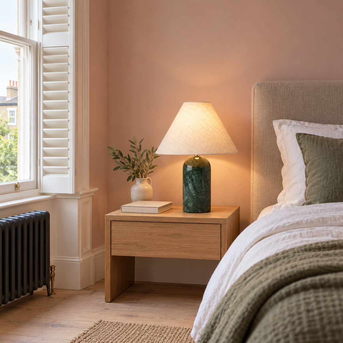 Marble Tapered Table Lamp