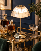 Rechargeable Scalloped Table Lamp
