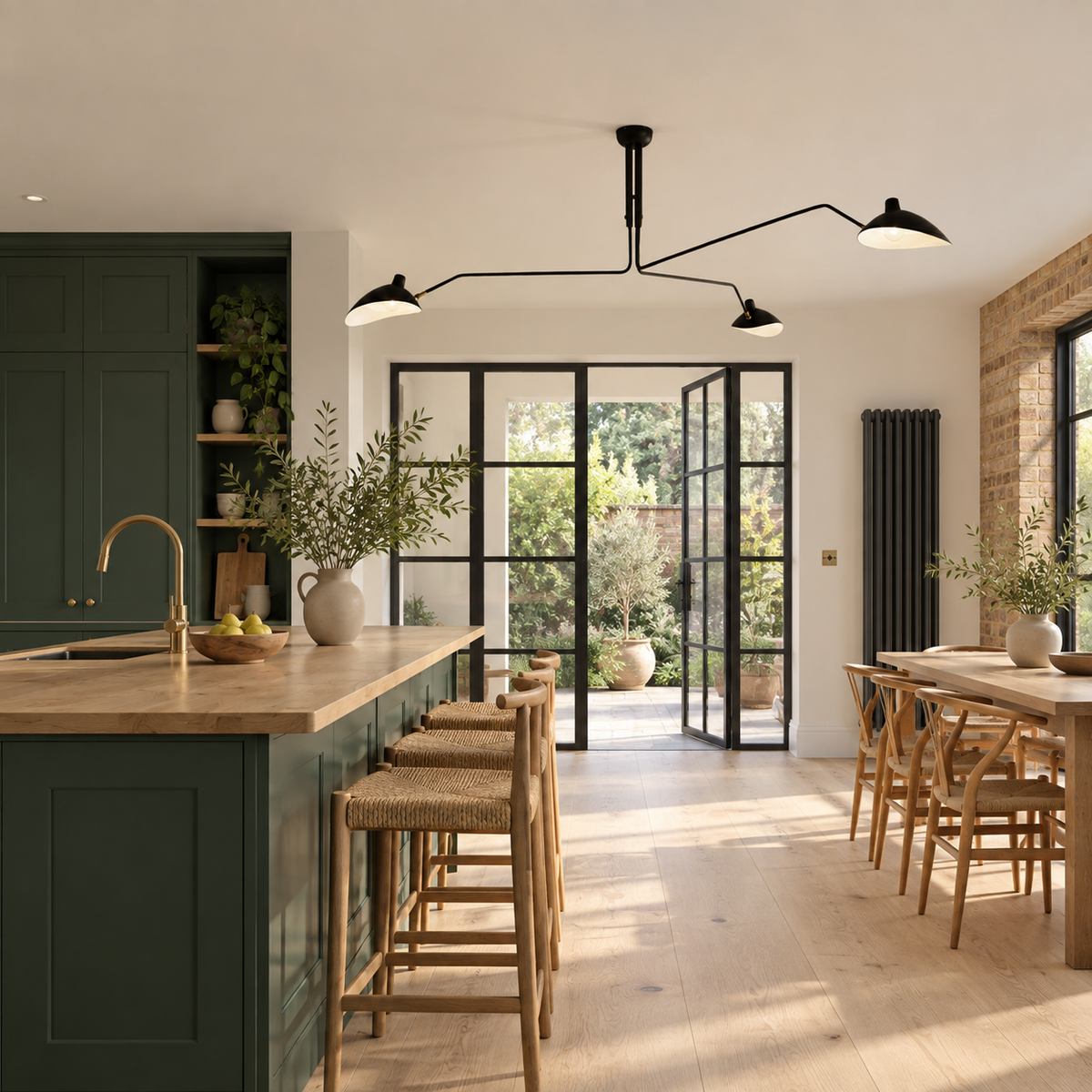 Three Arm Ceiling Light