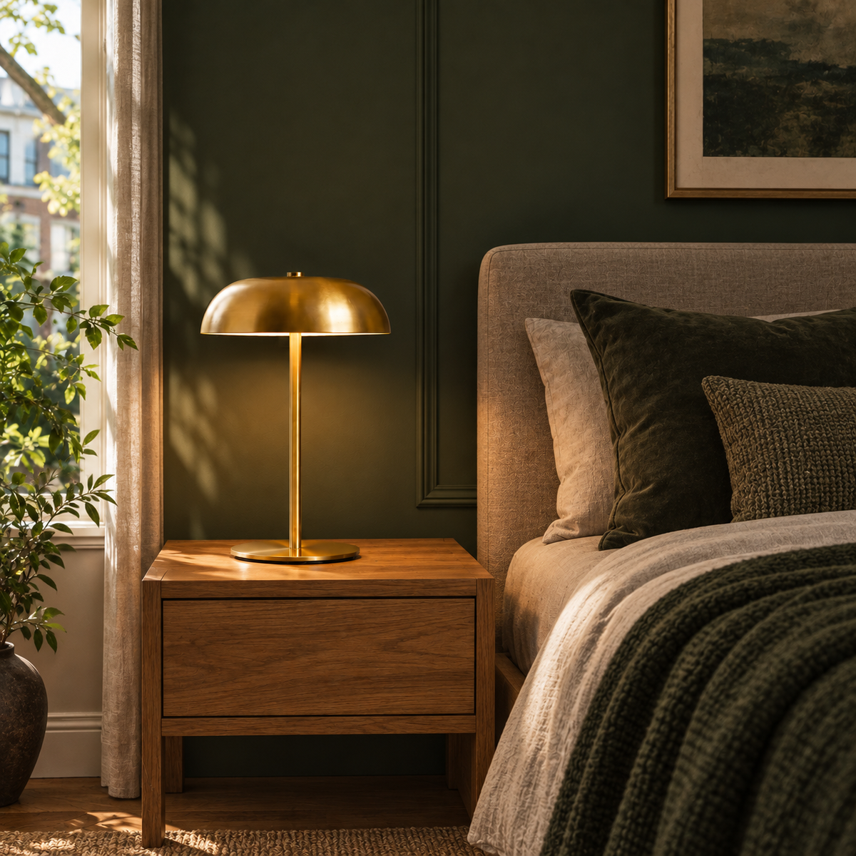 Cordless Mushroom Dome Table Lamp