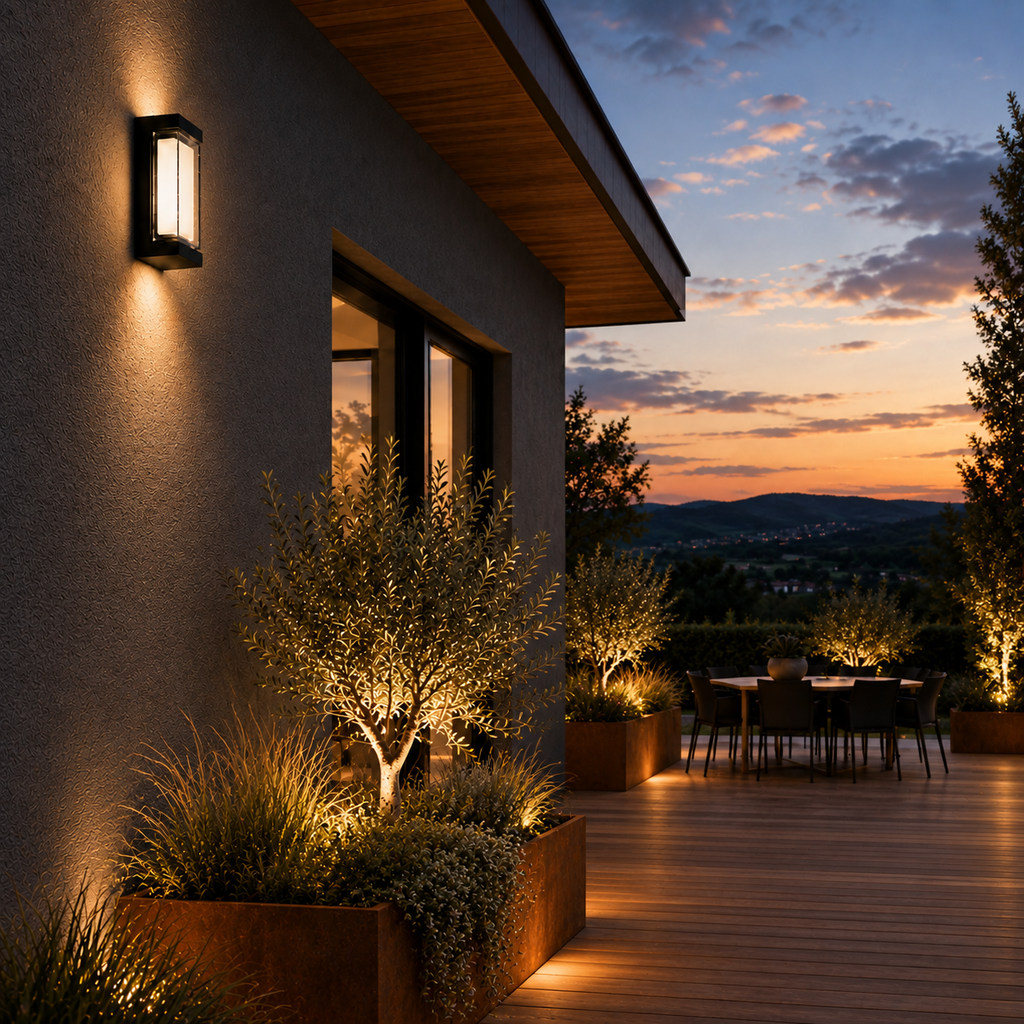 Black Up Down Outdoor Wall Sconce