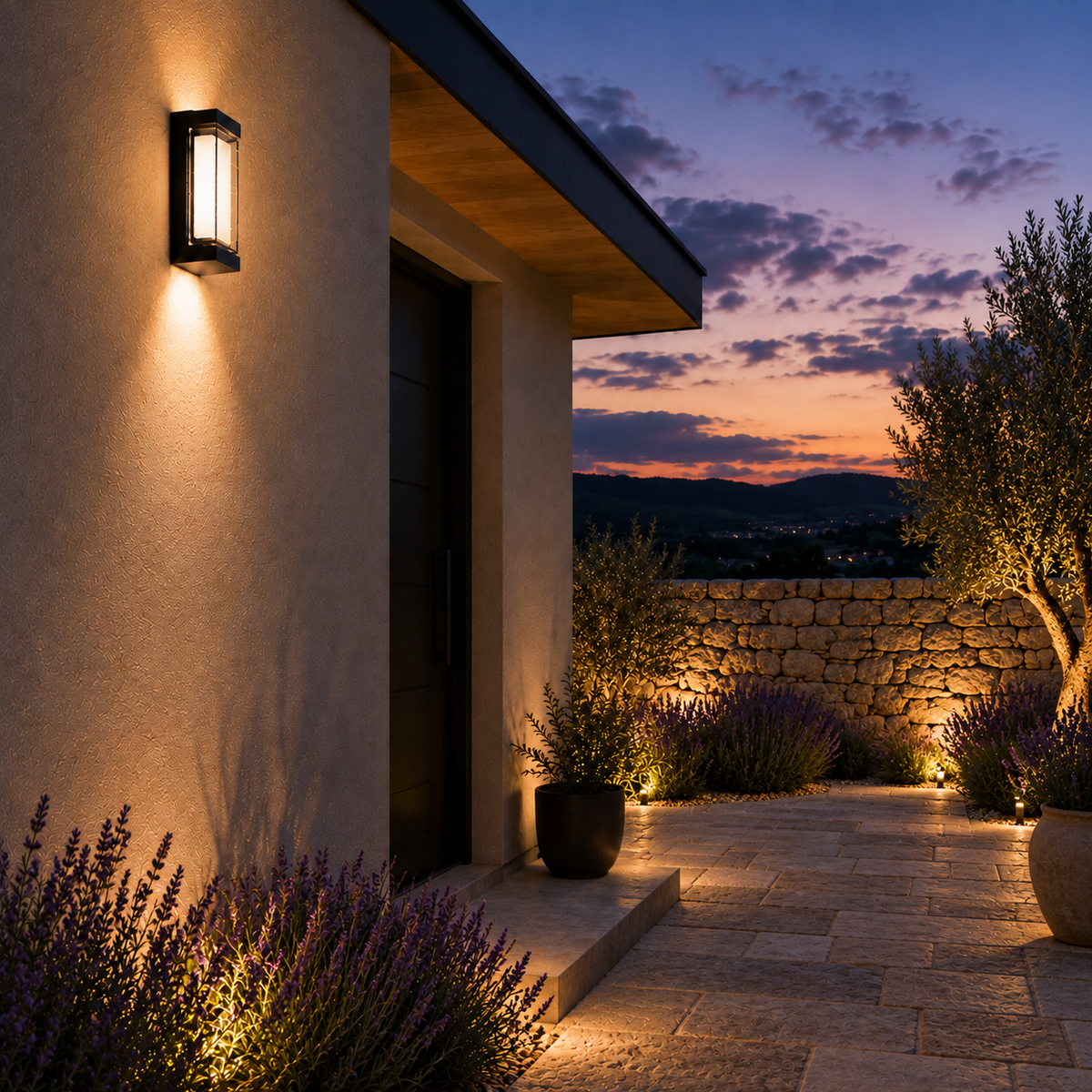 Black Up Down Outdoor Wall Sconce