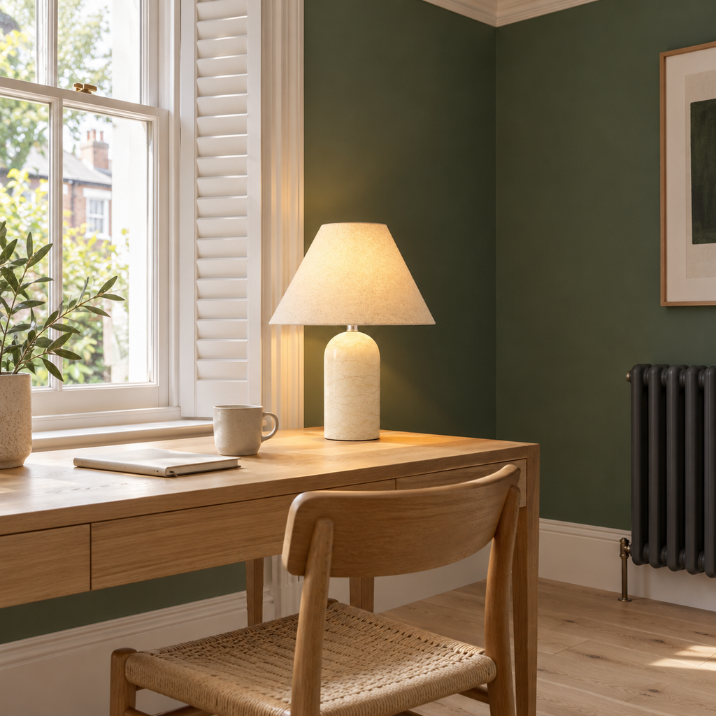 Marble Tapered Table Lamp