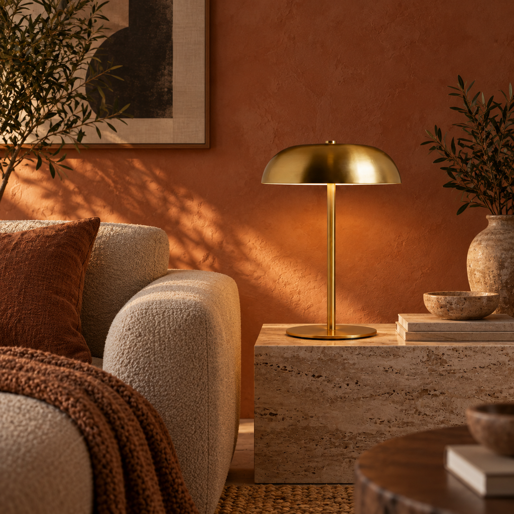Cordless Mushroom Dome Table Lamp
