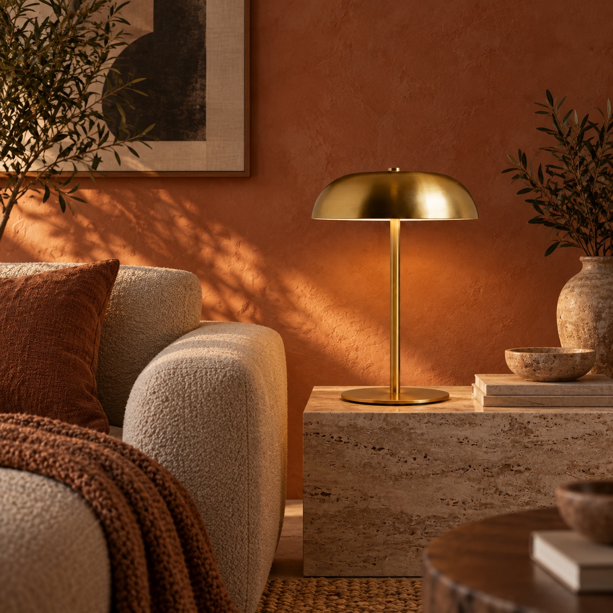 Cordless Mushroom Dome Table Lamp