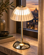 Rechargeable Scalloped Table Lamp