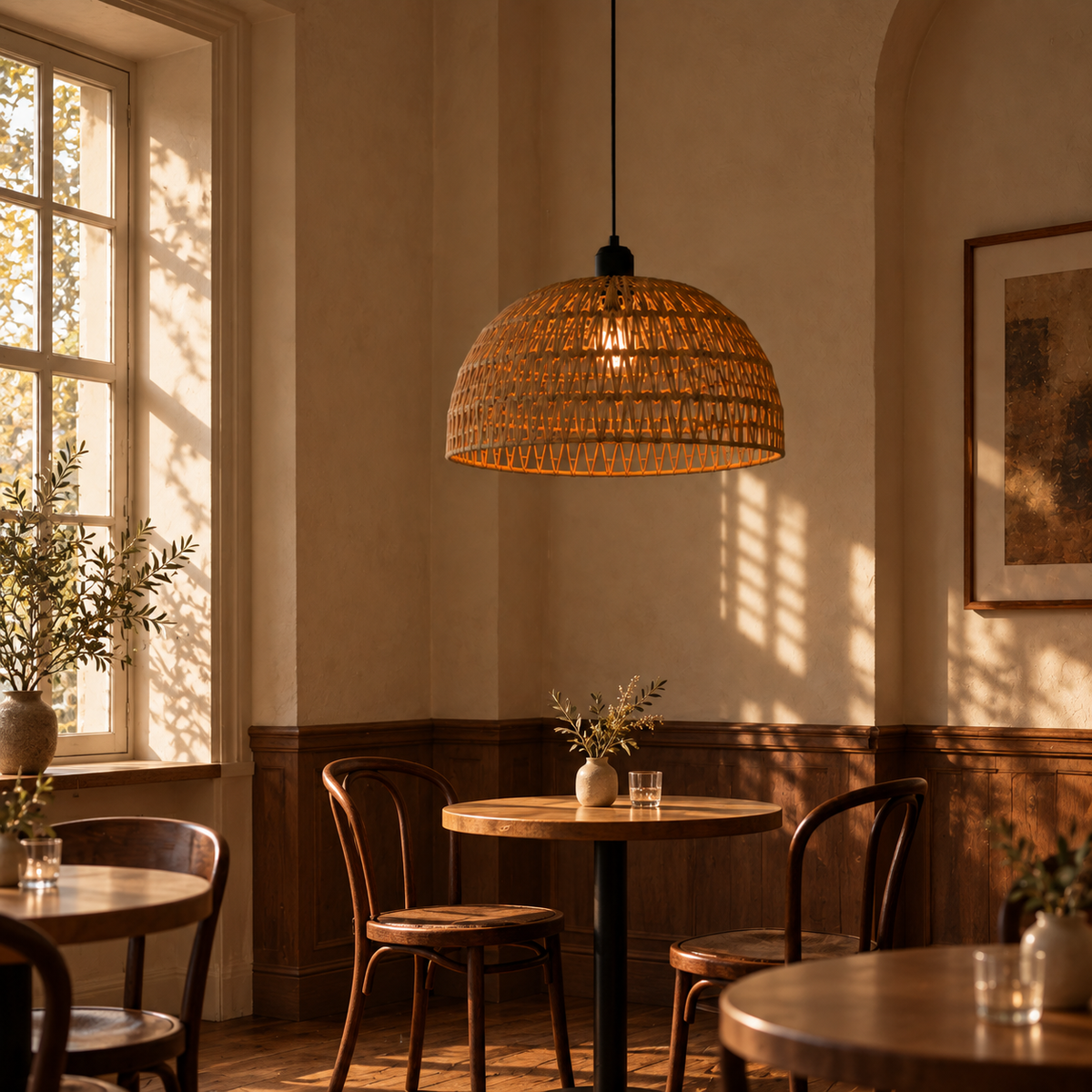 Woven Rope Dome Pendant Light