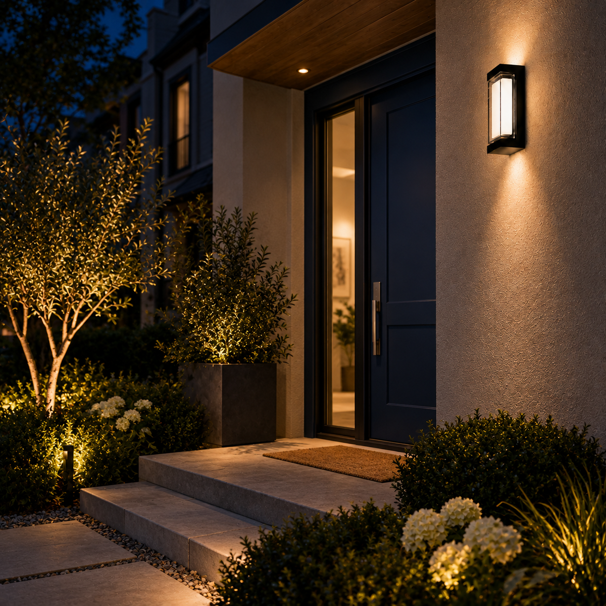 Black Up Down Outdoor Wall Sconce