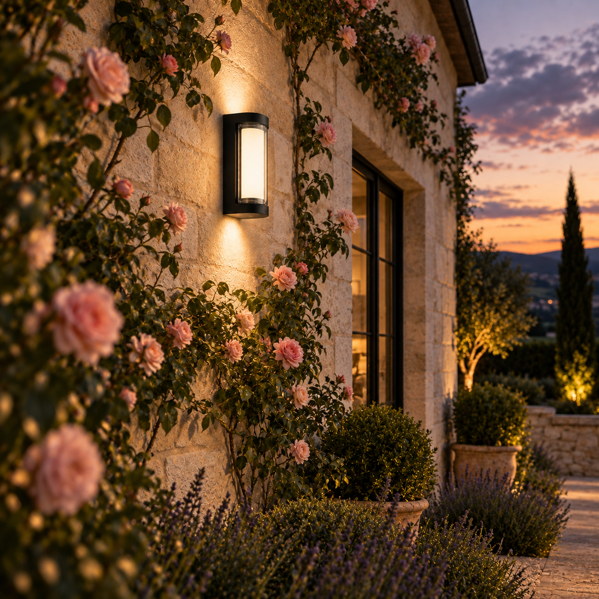 Black Up Down Outdoor Wall Sconce