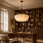 Pleated Fabric Petal Chandelier