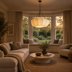 Pleated Fabric Petal Chandelier